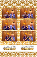 Designed photo strip with sequin backdrop