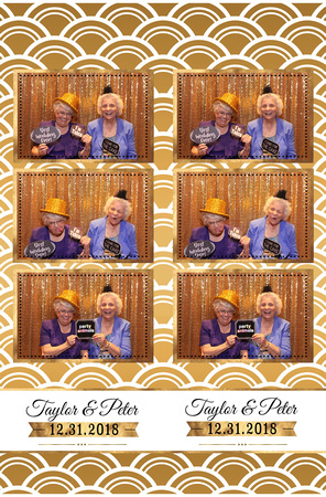 Designed photo strip with sequin backdrop